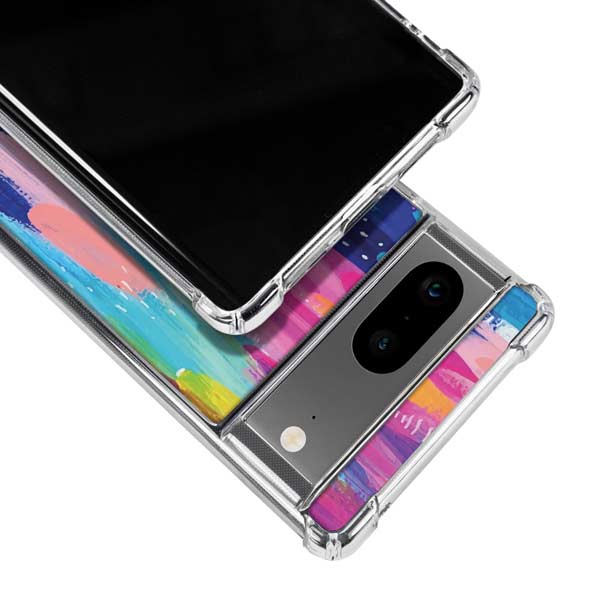 Pink Sparkle Brush Stroke by Etta Vee Google Pixel 8 Clear Case