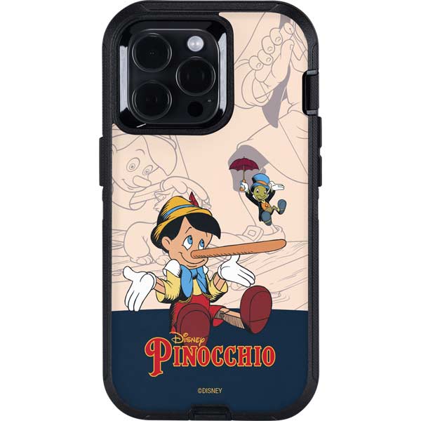Disney Pinocchio and Jiminy Cricket Otterbox Defender iPhone Skin
