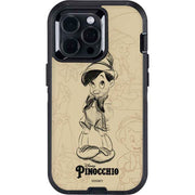 Disney Pinocchio Sketches Portrait Otterbox Defender iPhone Skin