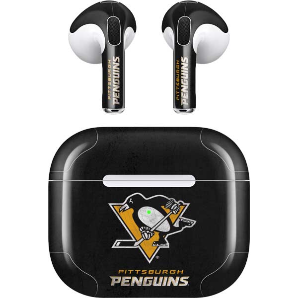 NHL Pittsburgh Penguins Distressed Apple AirPods (3rd Gen 2021) Skin