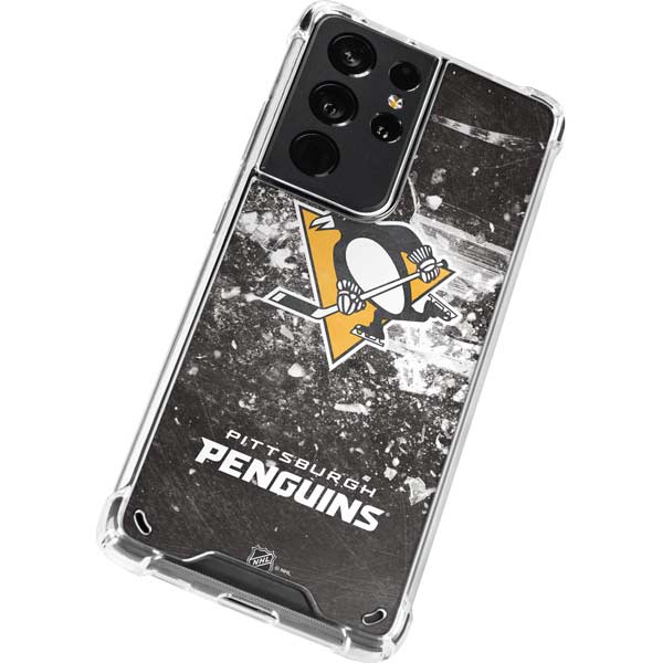 NHL Pittsburgh Penguins Frozen Galaxy S21 Ultra 5G Clear Case