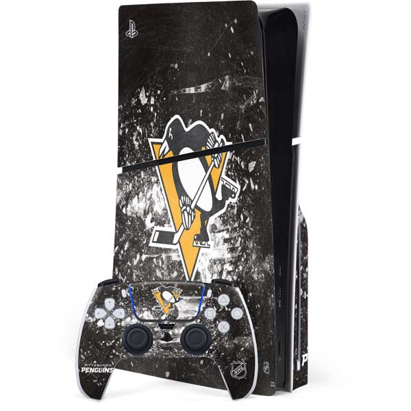 NHL Pittsburgh Penguins Frozen PS5 Slim Disk Bundle Skin
