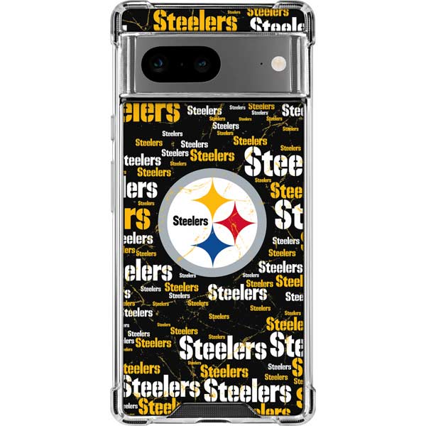 NFL Pittsburgh Steelers Black Blast Google Pixel 8 Clear Case