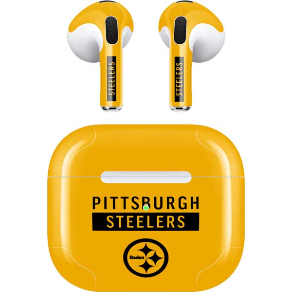 NFL Pittsburgh Steelers Yellow Performance Series Apple AirPods (3rd Gen 2021) Skin
