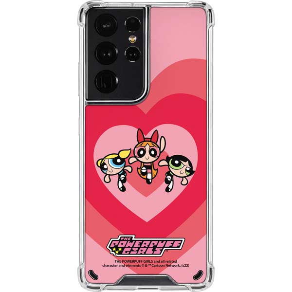 Cartoon Network Powerpuff Girls Hearts Galaxy S21 Ultra 5G Clear Case