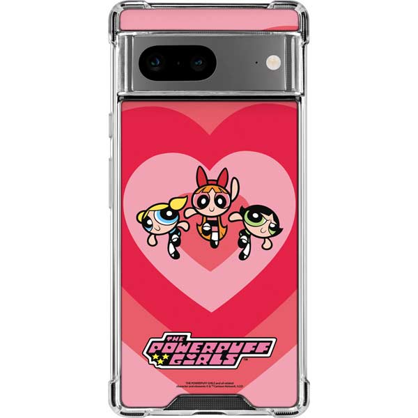 Cartoon Network Powerpuff Girls Hearts Google Pixel 8 Clear Case