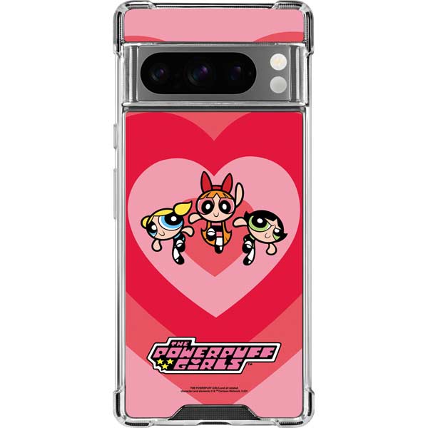 Cartoon Network Powerpuff Girls Hearts Google Pixel 8 Pro Clear Case