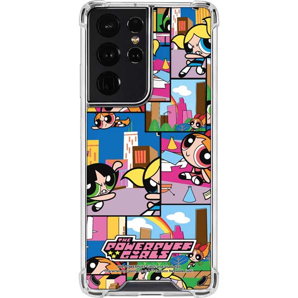 Cartoon Network Powerpuff Girls Patches Galaxy S21 Ultra 5G Clear Case