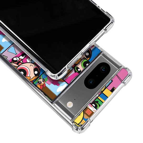 Cartoon Network Powerpuff Girls Patches Google Pixel 8 Clear Case