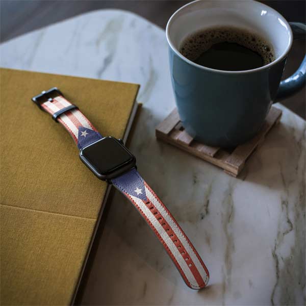Puerto Rico Flag Distressed Apple Watch Band 38-40mm
