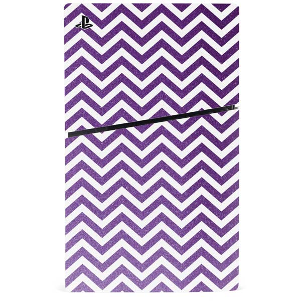 Purple Chevron PS5 Slim Disk Bundle Skin