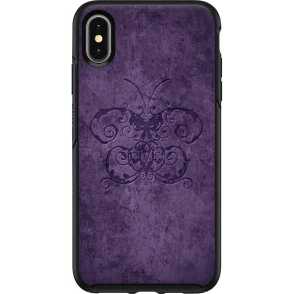 Brigid Ashwood Purple Damask Butterfly Otterbox Symmetry iPhone Skin
