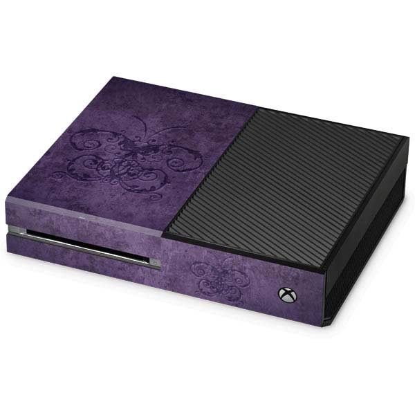 Brigid Ashwood Purple Damask Butterfly Xbox One Console Skin