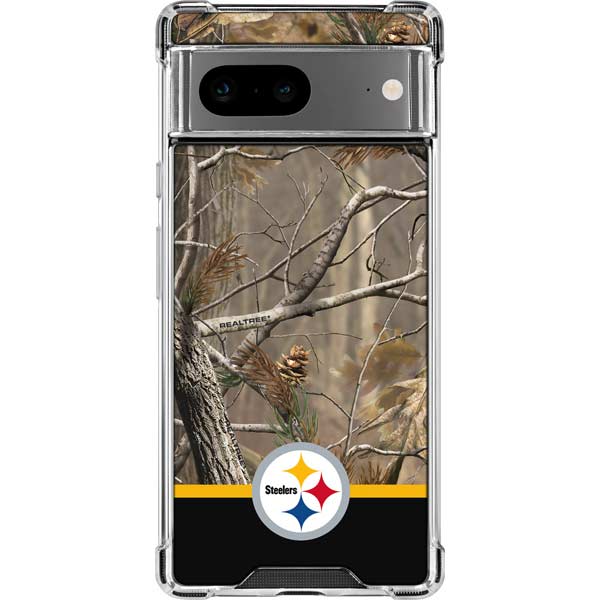 NFL Realtree Camo Pittsburgh Steelers Google Pixel 8 Clear Case