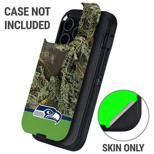 NFL Realtree Camo Seattle Seahawks Otterbox Defender iPhone Skin