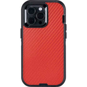 Red Carbon Fiber Specialty Texture Material Otterbox Defender iPhone Skin