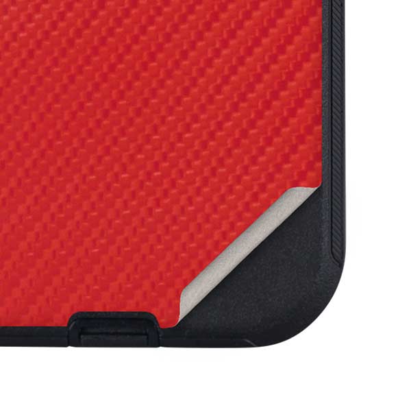 Red Carbon Fiber Specialty Texture Material Otterbox Defender iPhone Skin