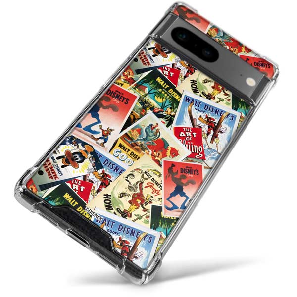 Disney Friends Retro Goofy Stamps Art Google Pixel 8 Clear Case