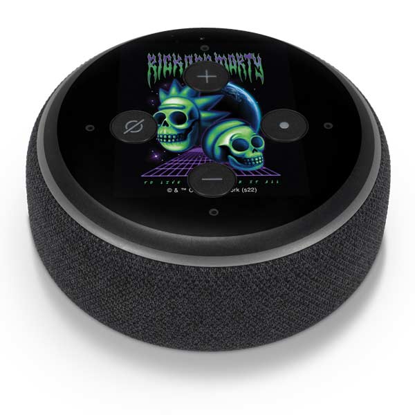 Adult Swim Rick and Morty Neon Skulls Amazon Echo Dot Skin