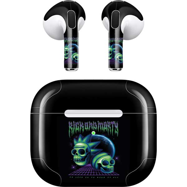 Adult Swim Rick and Morty Neon Skulls Apple AirPods (3rd Gen 2021) Skin