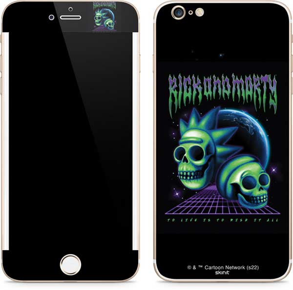 Adult Swim Rick and Morty Neon Skulls iPhone 6/6s Plus Skin