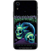 Adult Swim Rick and Morty Neon Skulls iPhone XR Skin