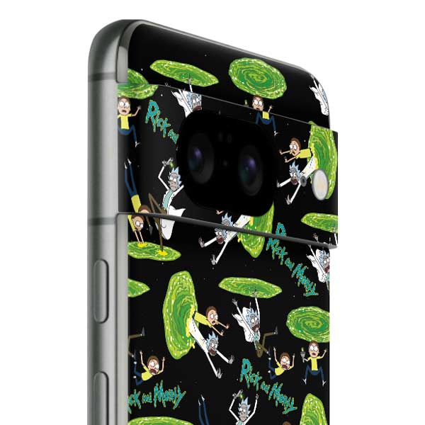 Adult Swim Rick and Morty Portal Pattern Google Pixel 8 Skin