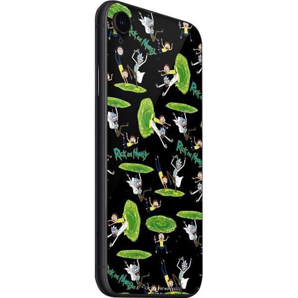Adult Swim Rick and Morty Portal Pattern iPhone SE (2nd & 3rd Gen) Skin