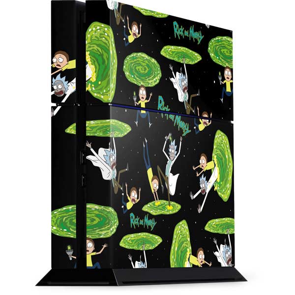 Adult Swim Rick and Morty Portal Pattern PS4 Console Skin