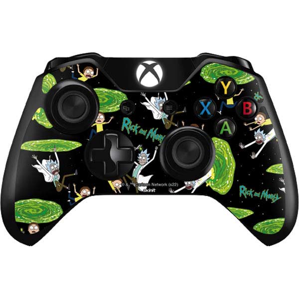 Adult Swim Rick and Morty Portal Pattern Xbox One Controller Skin