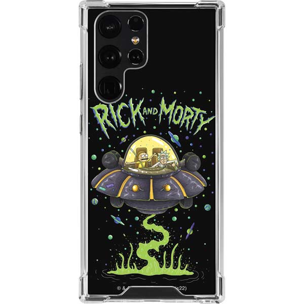 Rick and Morty Spaceship Galaxy S22 Ultra Clear Case