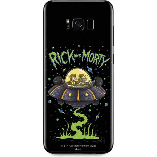 Adult Swim Rick and Morty Spaceship Galaxy S8 Plus Skin