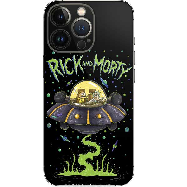 Adult Swim Rick and Morty Spaceship iPhone 13 Pro Skin