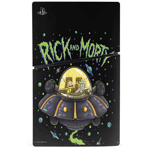 Adult Swim Rick and Morty Spaceship PS5 Slim Disk Bundle Skin