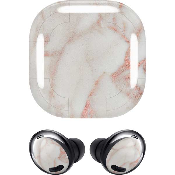 Rose Gold Marble Galaxy Buds Pro Skin