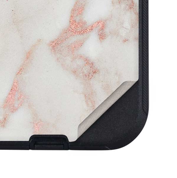 Rose Gold Marble Otterbox Defender iPhone Skin