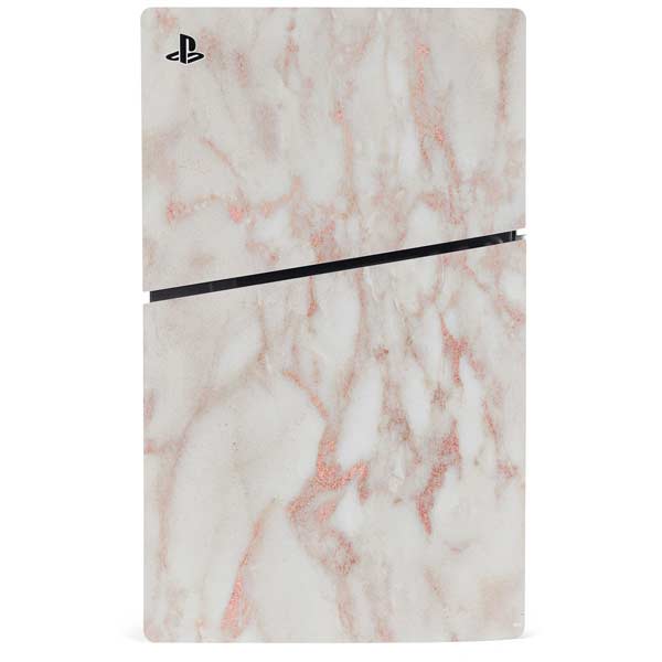 Rose Gold Marble PS5 Slim Disk Bundle Skin