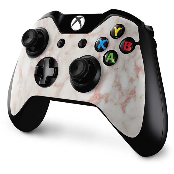 Rose Gold Marble Xbox One Controller Skin