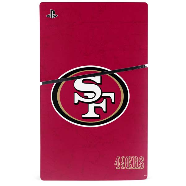 NFL San Francisco 49ers Distressed PS5 Slim Disk Bundle Skin