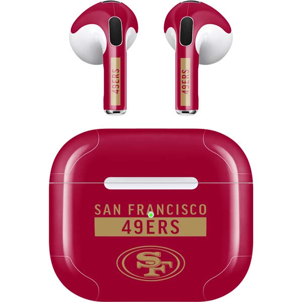 NFL San Francisco 49ers Red Performance Series Apple AirPods (3rd Gen 2021) Skin