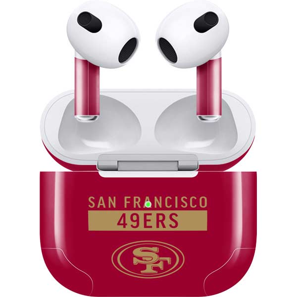 NFL San Francisco 49ers Red Performance Series Apple AirPods (3rd Gen 2021) Skin