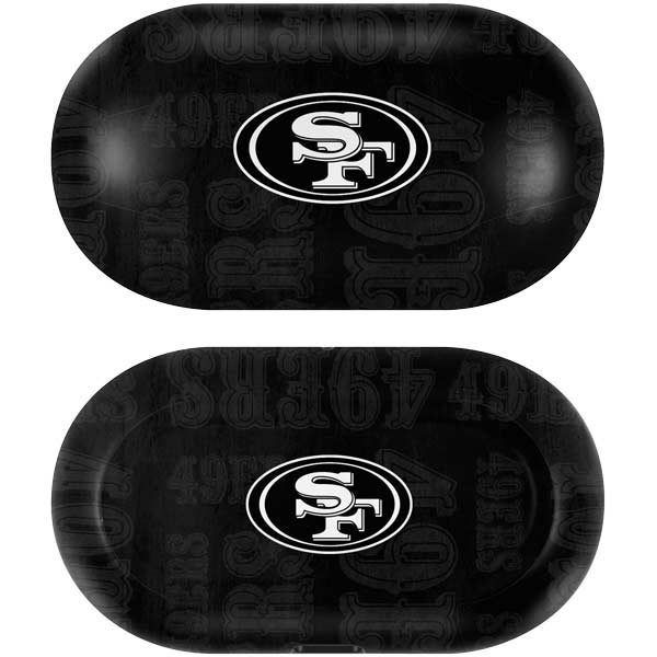 NFL San Franciso 49ers Black & White Galaxy Buds Skin