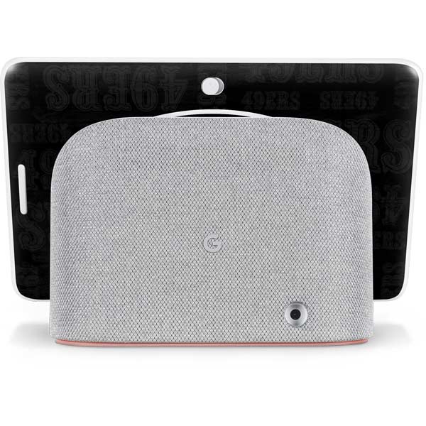 NFL San Franciso 49ers Black & White Google Home Hub Skin