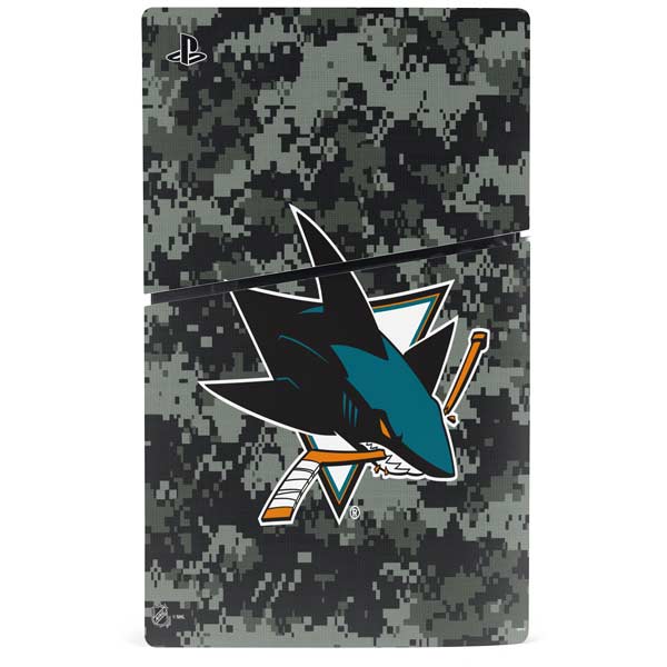 NHL San Jose Sharks Camo PS5 Slim Disk Bundle Skin