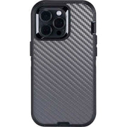 Silver Carbon Fiber Specialty Texture Material Otterbox Defender iPhone Skin
