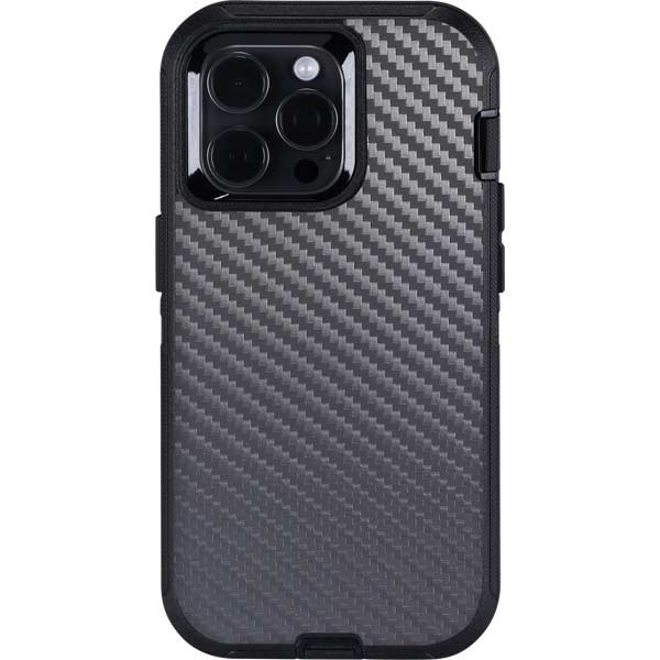 Silver Carbon Fiber Specialty Texture Material Otterbox Defender iPhone Skin