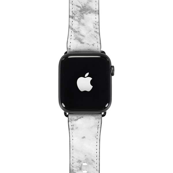 Silver Marble Apple Watch Band 38-40mm
