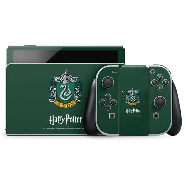 Wizarding World Harry Potter Slytherin House Crest Nintendo Switch OLED 2021 Skin