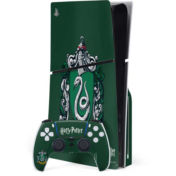 Wizarding World Harry Potter Slytherin House Crest PS5 Slim Disk Bundle Skin