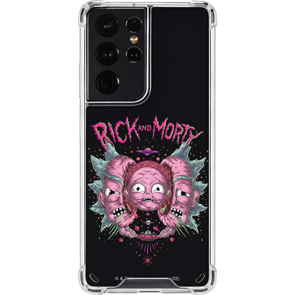 Adult Swim Rick and Morty Split Head Rick Galaxy S21 Ultra 5G Clear Case